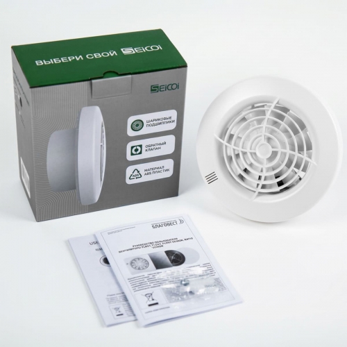 Накладной вентилятор Seicoi Ratio 100 White